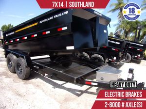 New 2025 Southland 7 x 14 High Side 16k Dump Trailer